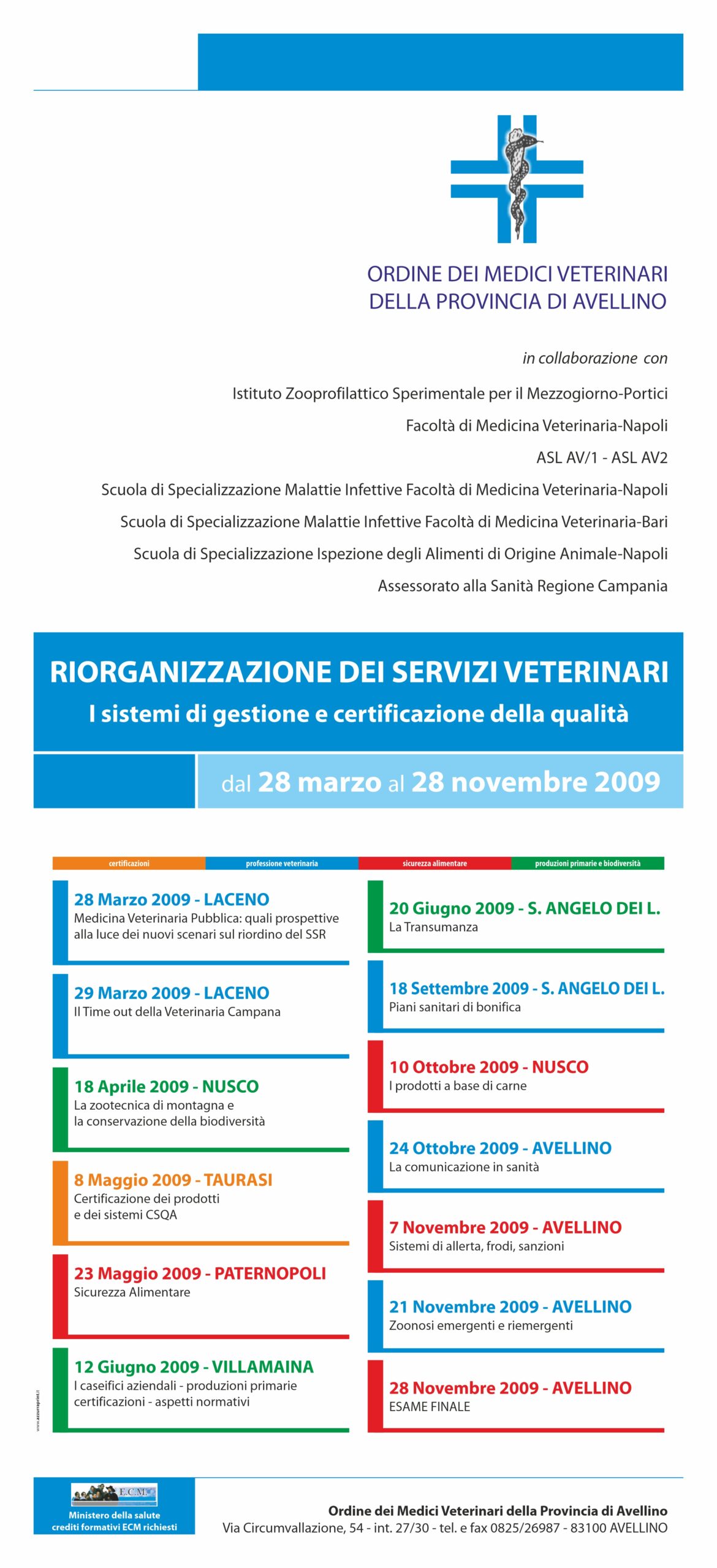 RIORGANIZZAZIONE DEI SERVIZI VETERINARI 1 sistemi di gestione e certificazione della qualità