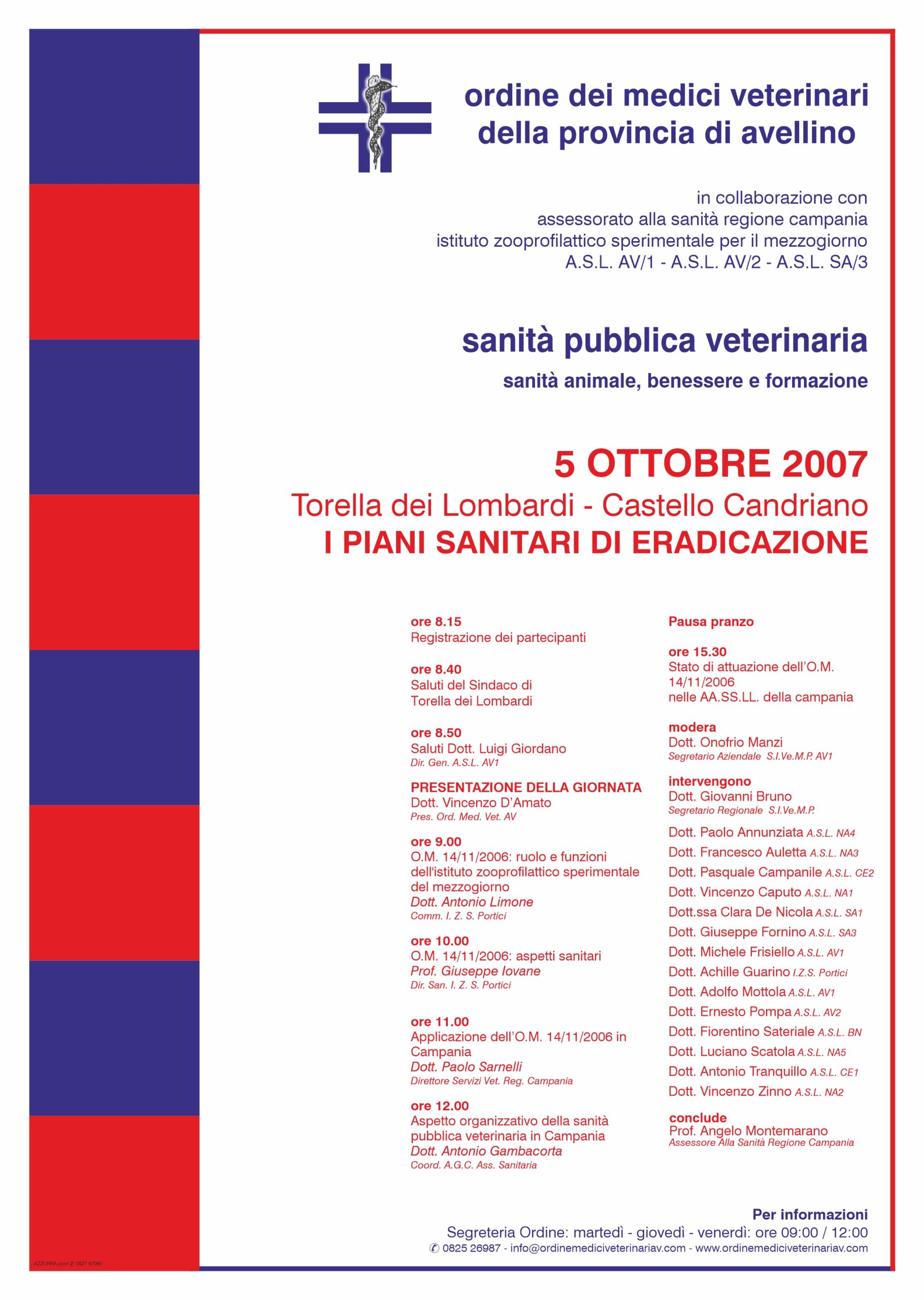 I PIANI SANITARI DI ERADICAZIONE